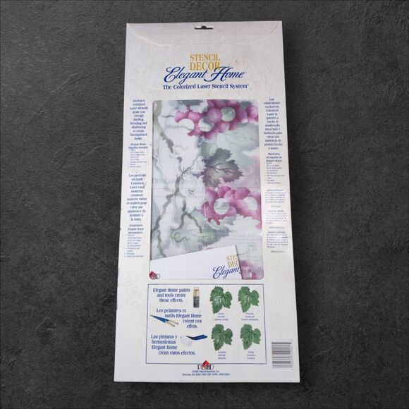 Vintage Plaid Elegant Home Stencils Set of 3 Tuscan French Country 1996 NOS - Picture 6 of 12